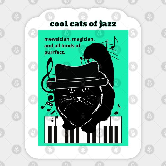 Cool Cats of Jazz Sticker by Rattykins